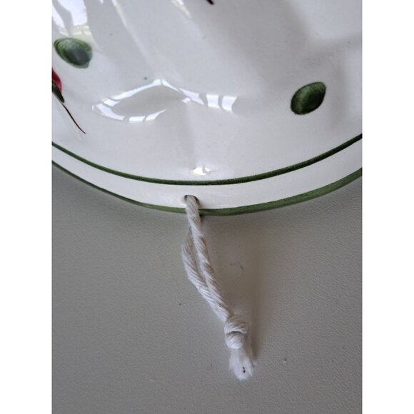 Hand-Painted Ceramic Bundt Mold Made In Italy Wall Hanging Rope 902 Marking Vtg - Picture 3 of 7
